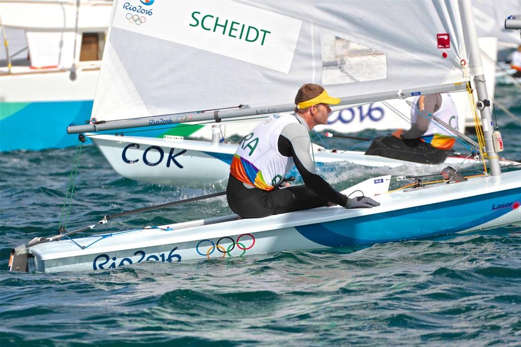 Five times Olympic medalist, Robert Scheidt (BRA) has swapped the helm of the Laser for the Mens 49erFX at Miami SWC  © Richard Gladwell www.photosport.co.nz